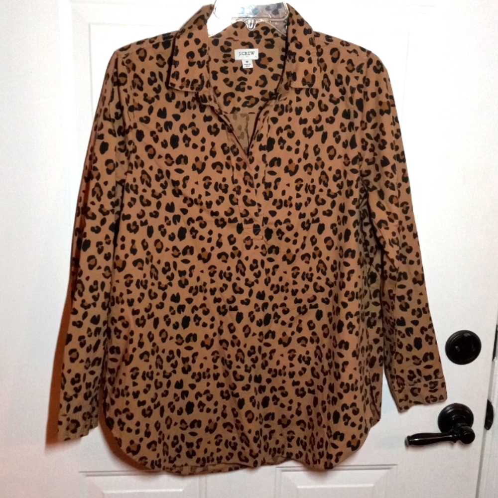 J Crew Cheetah Print Blouse